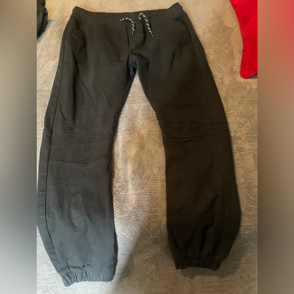 Large men black jogger with drawstring